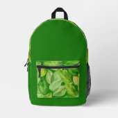 Sac À Dos Imprimé Beaux Feuilles verts tropicaux seulement (Recto)