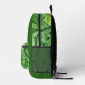 Sac À Dos Imprimé Beaux Feuilles verts tropicaux seulement (Droite)