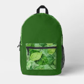 Sac À Dos Imprimé Beaux Feuilles verts tropicaux seulement (Recto)