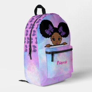 Sac À Dos Imprimé Bébé fille violet personnalisé