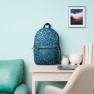 Sac À Dos Imprimé Bébé paillettes scintillantes bleu clair fausses