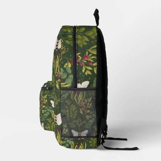 Sac À Dos Imprimé Bees and Foliage Backpack (Droite)