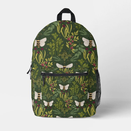 Sac À Dos Imprimé Bees and Foliage Backpack (Recto)