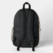 Sac À Dos Imprimé Beige Floral Backpack for Her, Customizable (Verso)