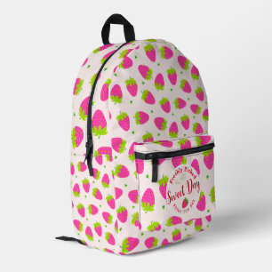 Sac À Dos Imprimé Beige fraise