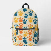 Sac À Dos Imprimé Beige mignon et pawsitivement (Recto)