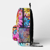 Sac À Dos Imprimé Belle Fleur De Faisée Abstraite (Droite)