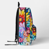 Sac À Dos Imprimé Belle Fleur De Faisée Abstraite (Gauche)