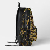 Sac À Dos Imprimé Belle glamour noir et or (Gauche)