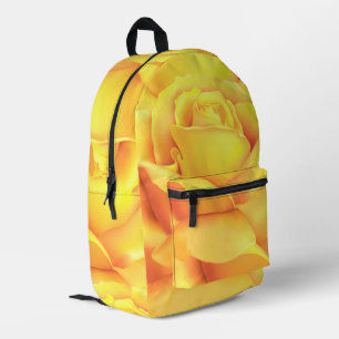 Sac À Dos Imprimé Belle Rose Jaune