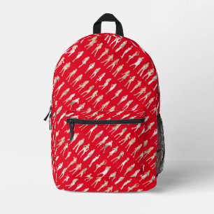 Sac À Dos Imprimé Belle silhouette blanche rouge mode filles motifs