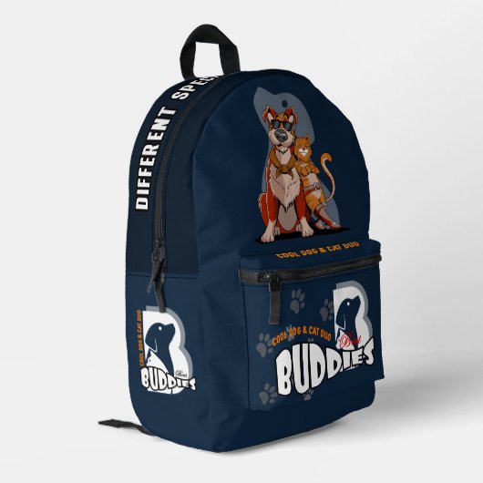 Sac À Dos Imprimé Best Buddy (Dark mode) |  (Coin arrière gauche)