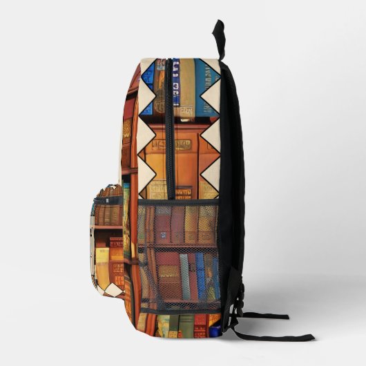 Sac À Dos Imprimé Bibliothèque de vers d'art originaux (Droite)