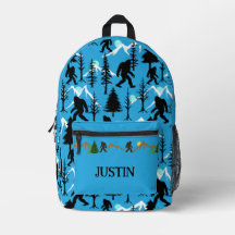 Bigfoot Motif Sasquatch Bleu