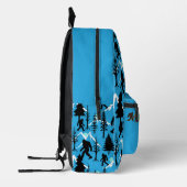 Sac À Dos Imprimé Bigfoot Motif Sasquatch Bleu (Gauche)