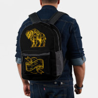 Bison d'or en costume d'astronaute Exploration de