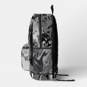 Sac À Dos Imprimé Black and Grey Swirl Art (Droite)