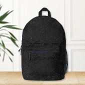 Sac À Dos Imprimé Black Backpack with Celestial Design