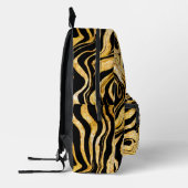 Sac À Dos Imprimé Black & Gold Parties scintillant Zebra Ajouter vot (Gauche)