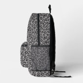 Sac À Dos Imprimé Black net lace with leopard pattern on white (Droite)