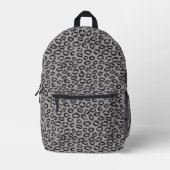 Sac À Dos Imprimé Black net lace with leopard pattern on white (Recto)
