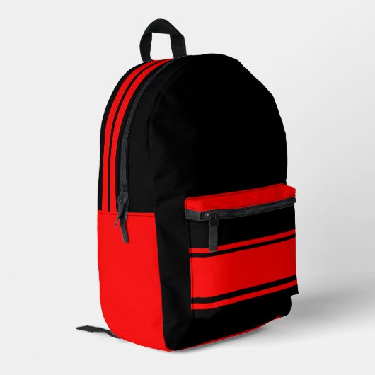 Sac À Dos Imprimé Black & Red Design Backpack (Coin arrière gauche)