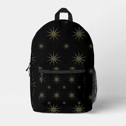 Sac À Dos Imprimé Black Stars Pattern Pastel Constellation for Kids (Recto)