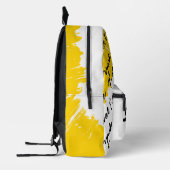 Sac À Dos Imprimé Blanc brossé jaune noir avec initiales (Gauche)