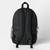 Sac À Dos Imprimé Blanc, Gris et Jaune Rayé (Verso)