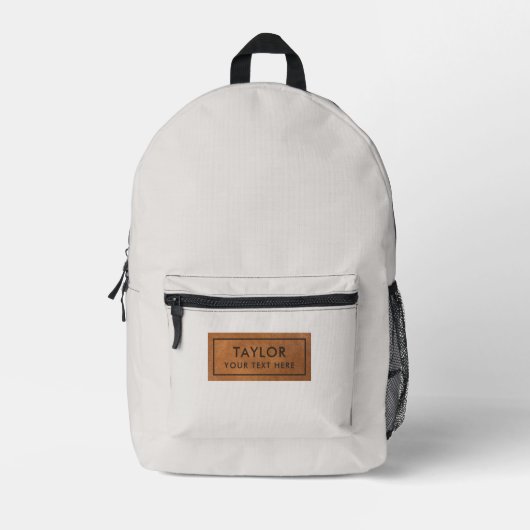 Sac À Dos Imprimé Blanc Personnalisé (Recto)