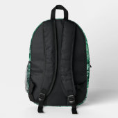 Sac À Dos Imprimé Blancs Trèfles Verts Chic & Points sur Fond Vert F (Verso)