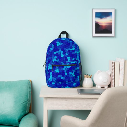 Sac À Dos Imprimé Bleu (Insitu)