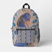 Sac À Dos Imprimé Bleu (Recto)