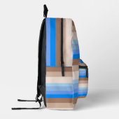 Sac À Dos Imprimé Bleu et rayures Brown (Gauche)