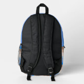 Sac À Dos Imprimé Bleu et rayures Brown (Verso)