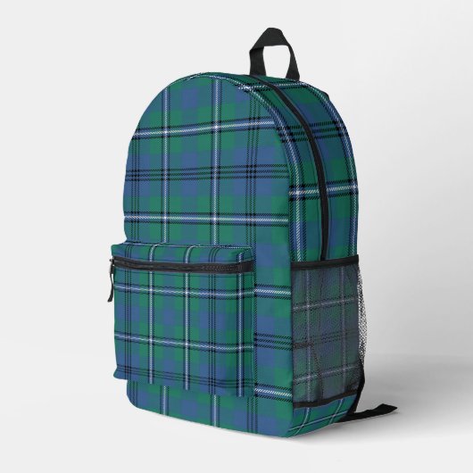 Sac À Dos Imprimé Bleu Et Vert Classique (Coin arrière droit)