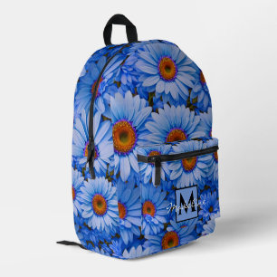 Sac À Dos Imprimé Bleu floral bleu tournesol bleu marguerite personn