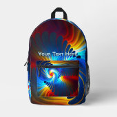 Sac À Dos Imprimé Bleu gravitationnel (Recto)