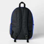 Sac À Dos Imprimé bleu initial personnalisé (Verso)