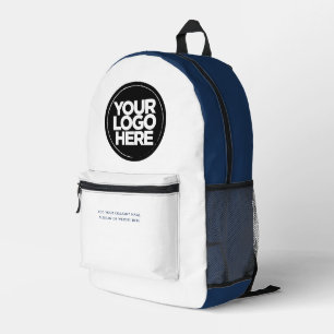 Sac À Dos Imprimé Bleu Logo et texte personnalisés