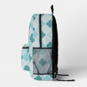 Sac À Dos Imprimé Bleu Marocain Trellis, Lattes, Quatrefoil (Droite)