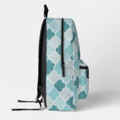 Sac À Dos Imprimé Bleu Marocain Trellis, Lattes, Quatrefoil (Gauche)