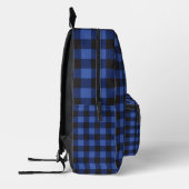 Sac À Dos Imprimé Bleu Monogramme Buffalo Plaid (Gauche)