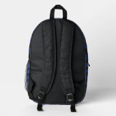 Sac À Dos Imprimé Bleu Monogramme Buffalo Plaid (Verso)