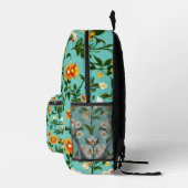 Sac À Dos Imprimé Bleu Orange Vert Fleur sauvage Boho Élégant Printe (Droite)