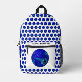 Sac À Dos Imprimé Bleu Polka Dot Pelouse Bowles, (Recto)