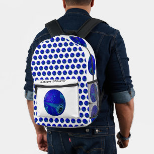 Sac À Dos Imprimé Bleu Polka Dot Pelouse Bowles,