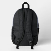 Sac À Dos Imprimé Bleu pourpre vert moutarde jaune noir rayures (Verso)