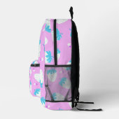 Sac À Dos Imprimé Bleu rose fraise (Droite)