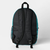 Sac À Dos Imprimé bleu turquoise nuances rayées motif vertical (Verso)